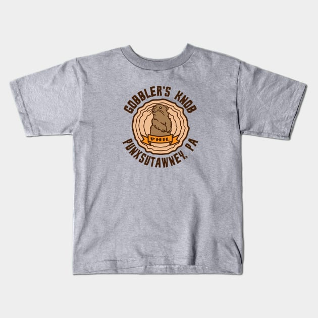 Punxsutawney Phil Kids T-Shirt by Mike Ralph Creative